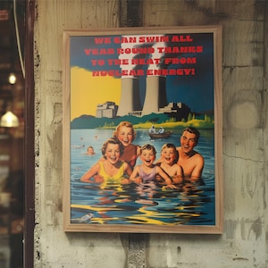 Kundengerechtes Fallout New Vegas-Parodie-Retro-Strahlungs-Propaganda-Plakat, gerollte Plakate, Wand-Kunstdruck, Mitte-Jahrhundertdekor