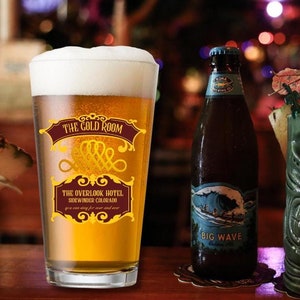 The Shining Overlook Hotel Pint Glass: Gold Room Barware