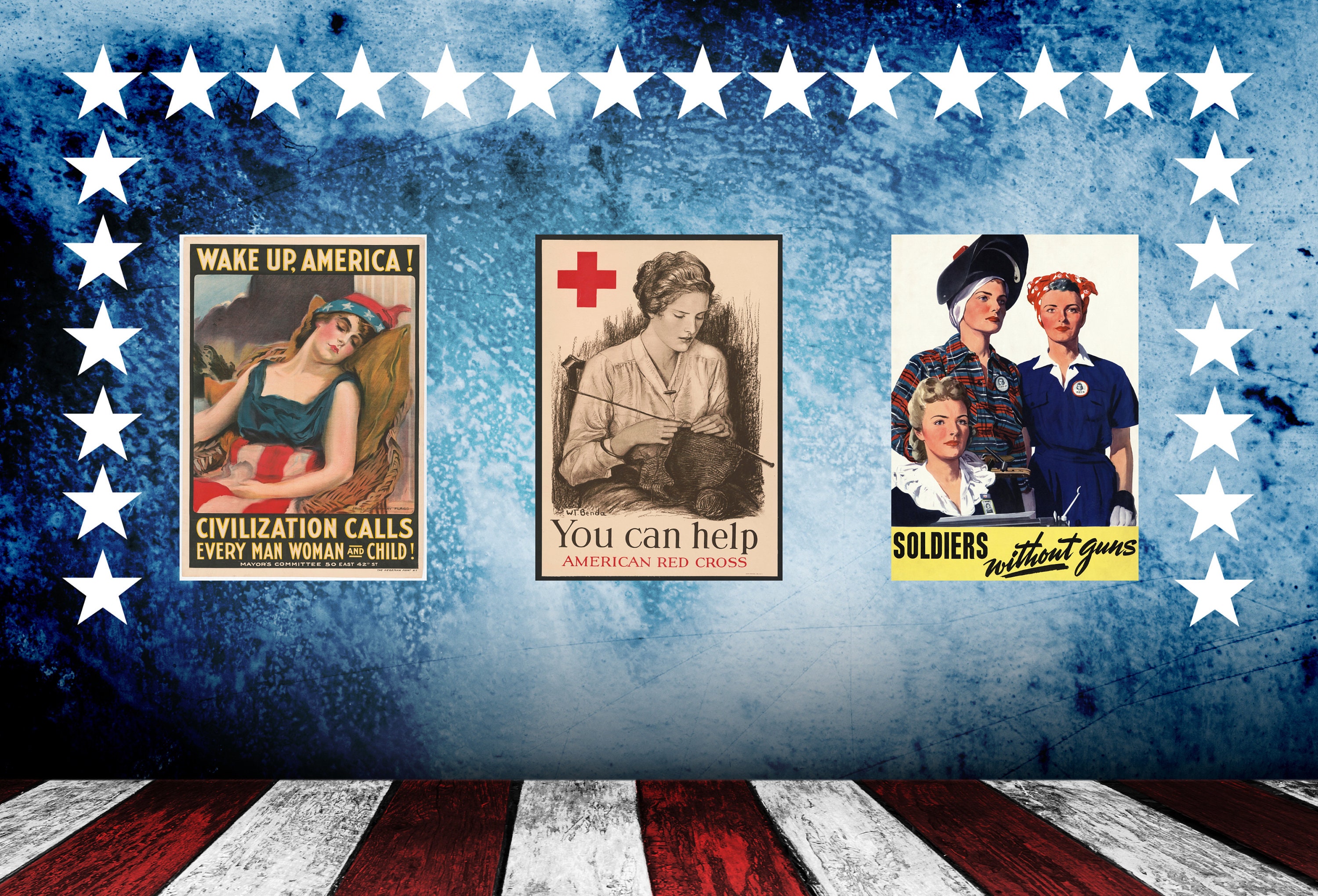 WW2 Women Military Poster Bundle: Vintage Art Prints (digital Download ...