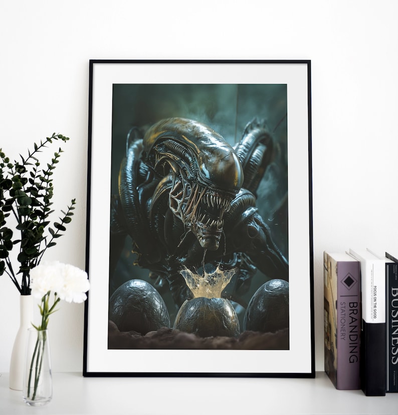 Alien Xenomorph Poster: Horror Sci-fi Wall Art - Etsy