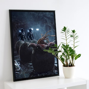 Alien Movie Poster Print: Face Hugger Scene, Sci-Fi Wall Art
