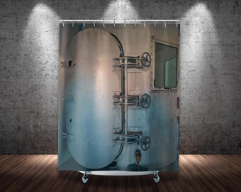 Prison Gas Chamber Shower Curtain | True Crime Haunted Bathroom Decor | Missouri Penitentiary Eerie Macabre