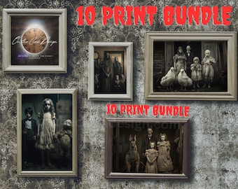 Creepy Portrait Photos Digital Download | Halloween Collage Images