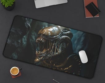 Alien Xenomorph Desk Mat, Sci-Fi Gaming Mousepad