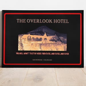 The Shining Overlook Hotel Aluminum Wall Sign, Horror Fan Gift, Movie Room Decor, Halloween Decor, Metal
