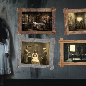Scary Abandoned Asylum Photo Bundle | 10 Printable Digital Collage Downloads | Antique Scrapbook & Journal Decorations