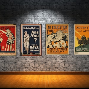 Authentisches WW2 Einstellungs-Poster-Paket, Vintage digitaler Download, einzigartige Wandkunst, perfekt für Geschenk der Liebhaber der Militärgeschichte