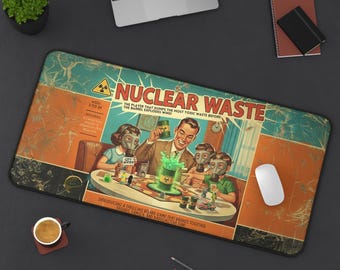 Fallout New Vegas | Retro Nuclear Waste Board Game Desk Mat and Mouse Pad