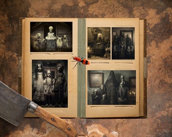 Scary Halloween PRINTABLE Images | Digital Download Creepy Pictures