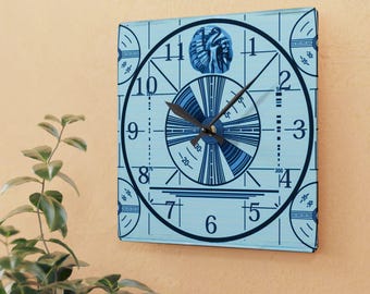 Fallout New Vegas Blue Wall Clock | Fall Out Game Round or Square Shapes