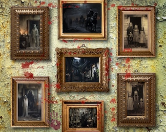 Scary Photo Download, Instant Download, Digital Collage | Antique Scrapbook | Journal Decorations