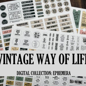 My first DIGITAL collection!!! Vintage way of life EPHEMERA