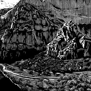 Angel&#39;s Landing wood engraving
