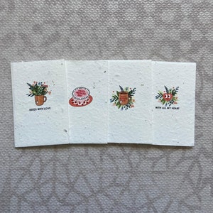Karten Pflanzbare W Umschläge | Minimalistisch | Blumen-Samen-Papier | Umweltfreundlich | Stiefmutter| Monther's Day | Mama | Mutter| Postkarte | A7