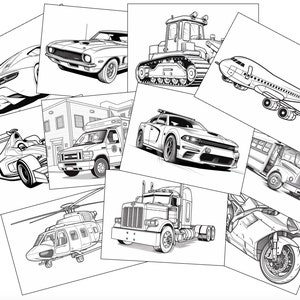 Coloring Pages - Vehicles - 11 pages