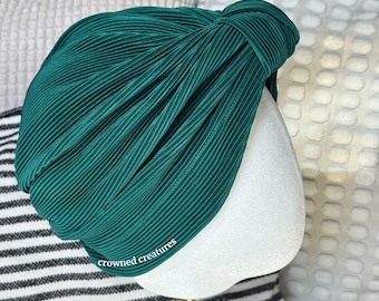 Pleated turban, head wrap, gifts for cancer, chemo, alopecia
