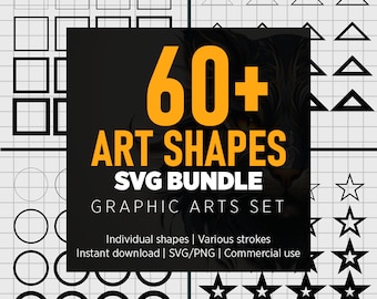 Shape Frames SVG Bundle Art Shape Set Borders Clipart Svg Silhouette Cut File for Designer Shape Svg Files for Cricut Shape Monogram Svg Set