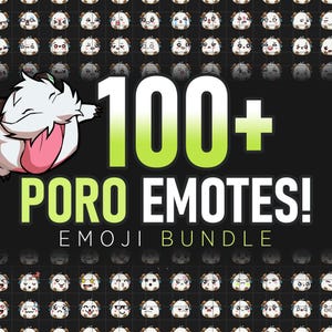 100+ Poro Pack Emotes, Twitch Emotes, Sub Emote, Poro Emoji Bundle, Stream Discord League of Legends Emotes, Poro PNG for Content Creators