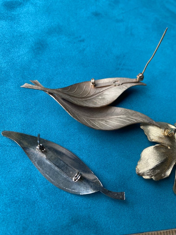 Trio of Floral Brooches - image 6