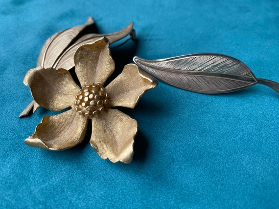 Trio of Floral Brooches - image 7