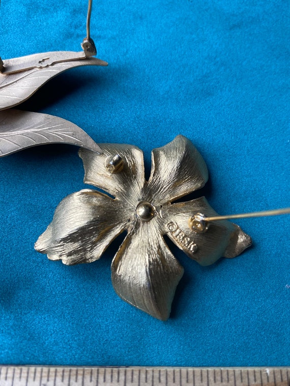 Trio of Floral Brooches - image 5