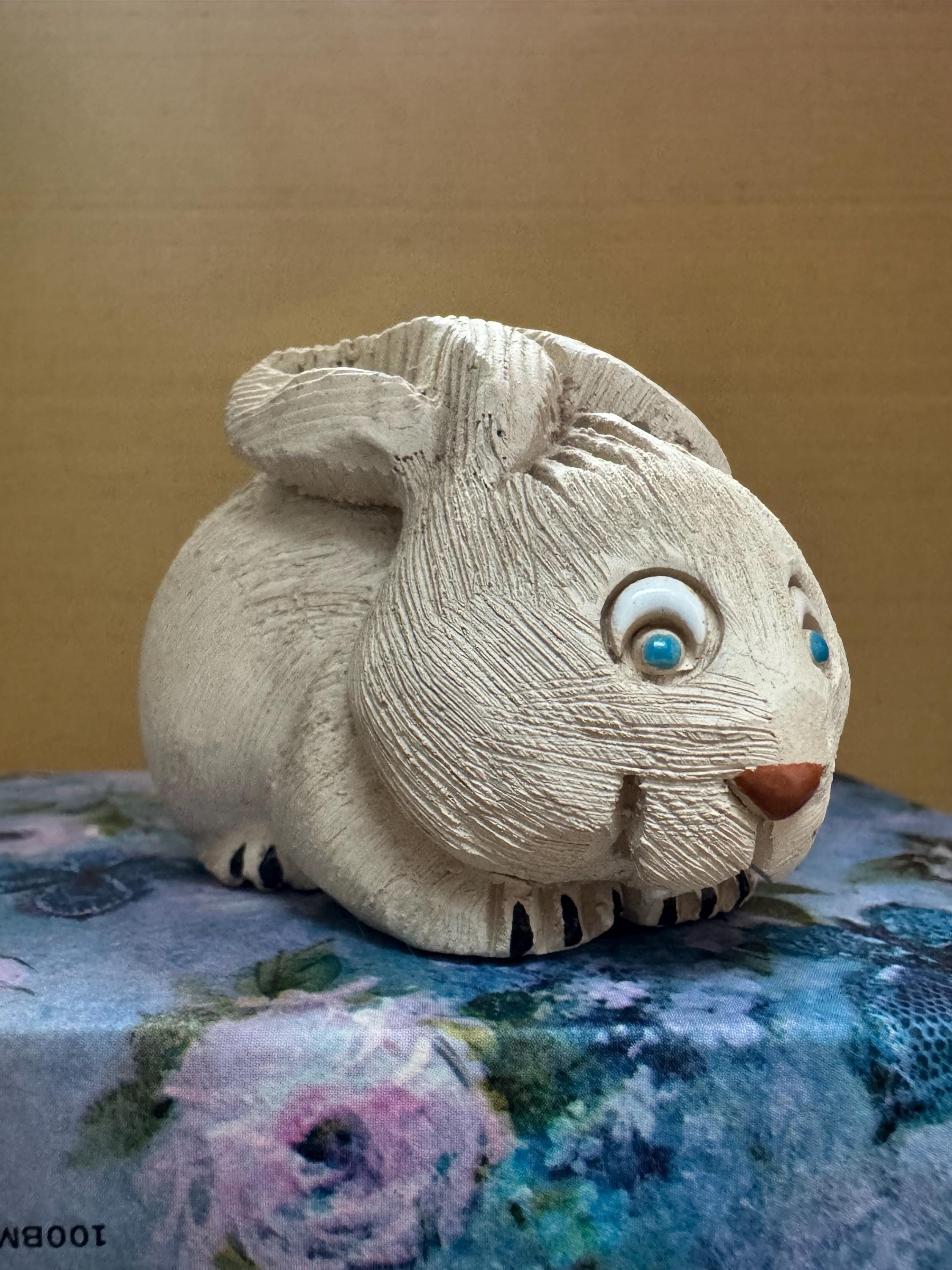 Groovy Textured Pottery Bunny - Etsy