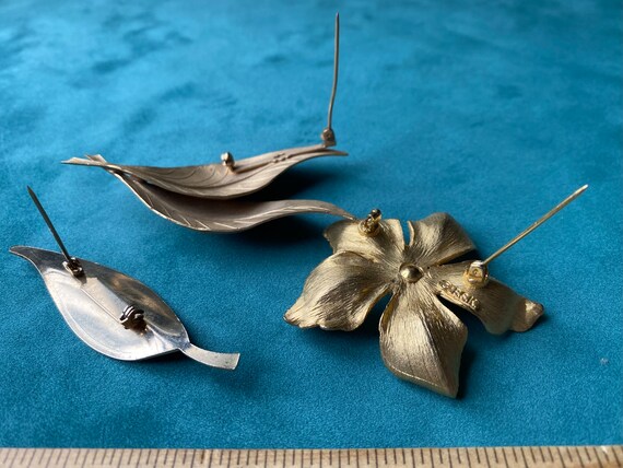 Trio of Floral Brooches - image 4