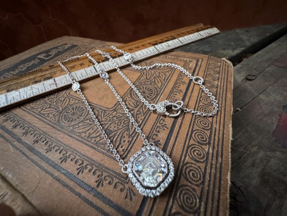 Asscher Cut Pendant Necklace