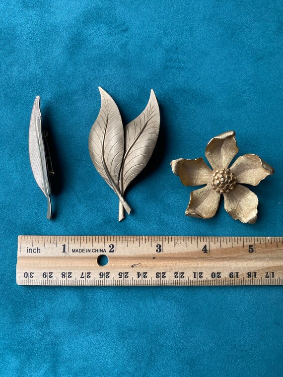 Trio of Floral Brooches - image 3