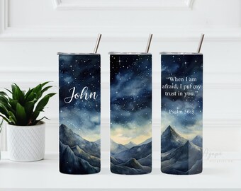 Personalized Mountain Landscape Tumbler | 2024 Year Text, JW Gift