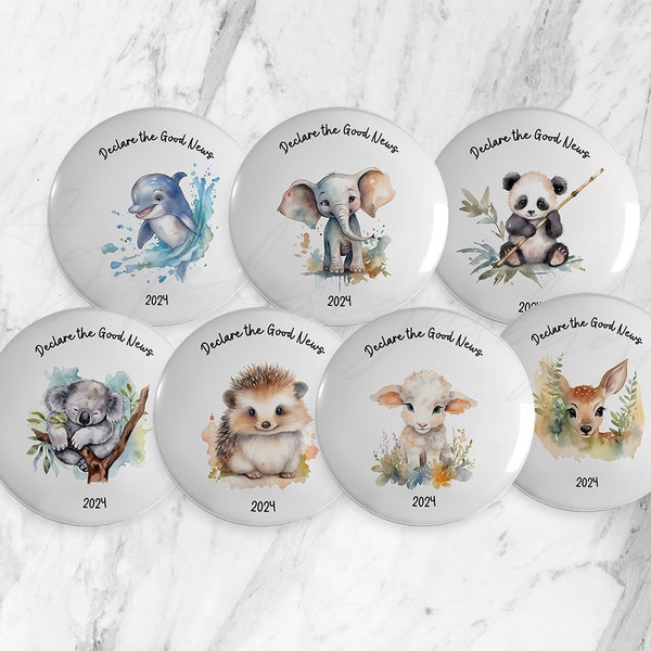 Declare the Good News Kids Pin | JW Convention 2024 Pins | JW Gifts | JW Gift for Kids| Cute Animal Pins for Kids