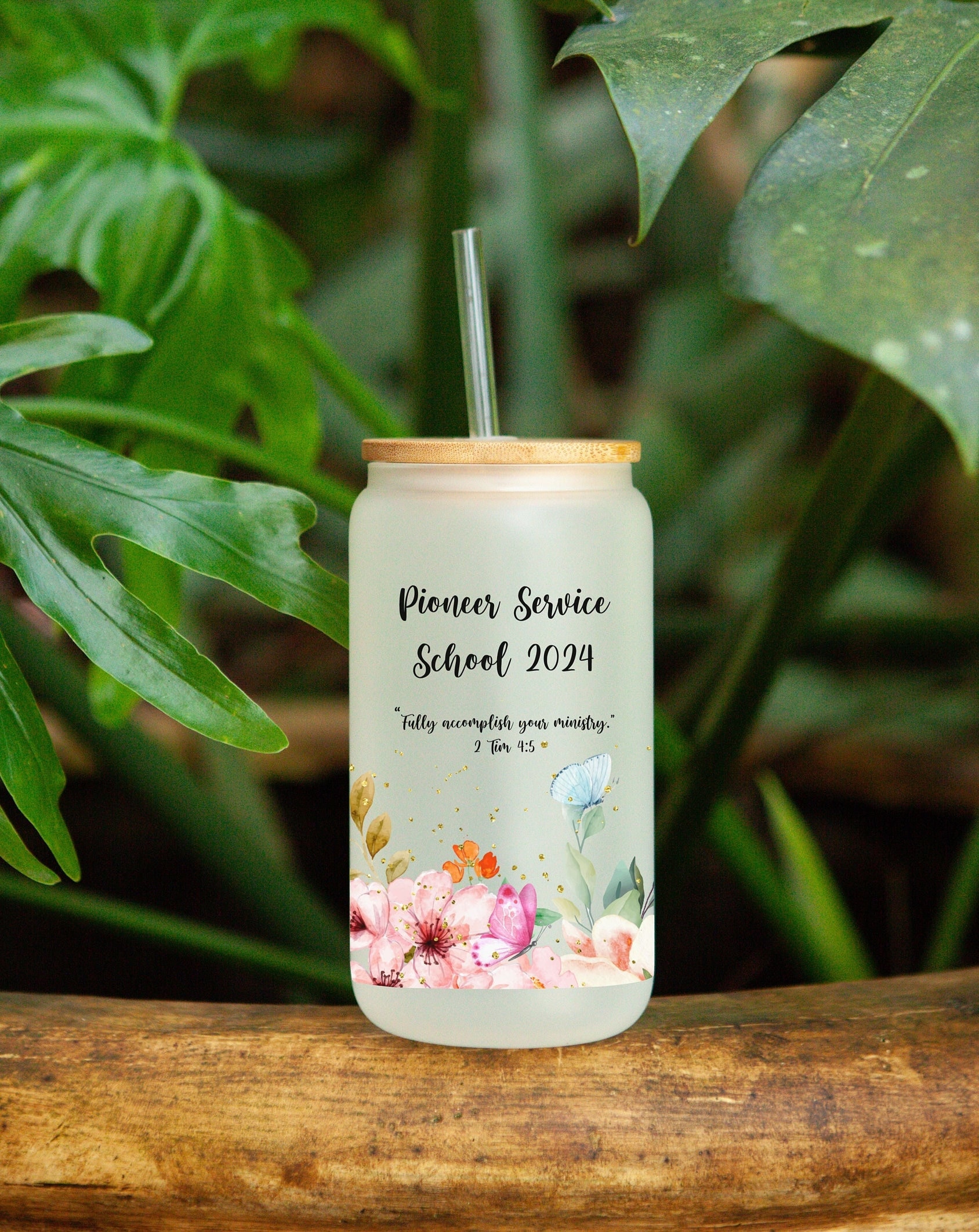 Pioneer Service School 2024 Glass Can Tumbler JW Gift for Pioneer