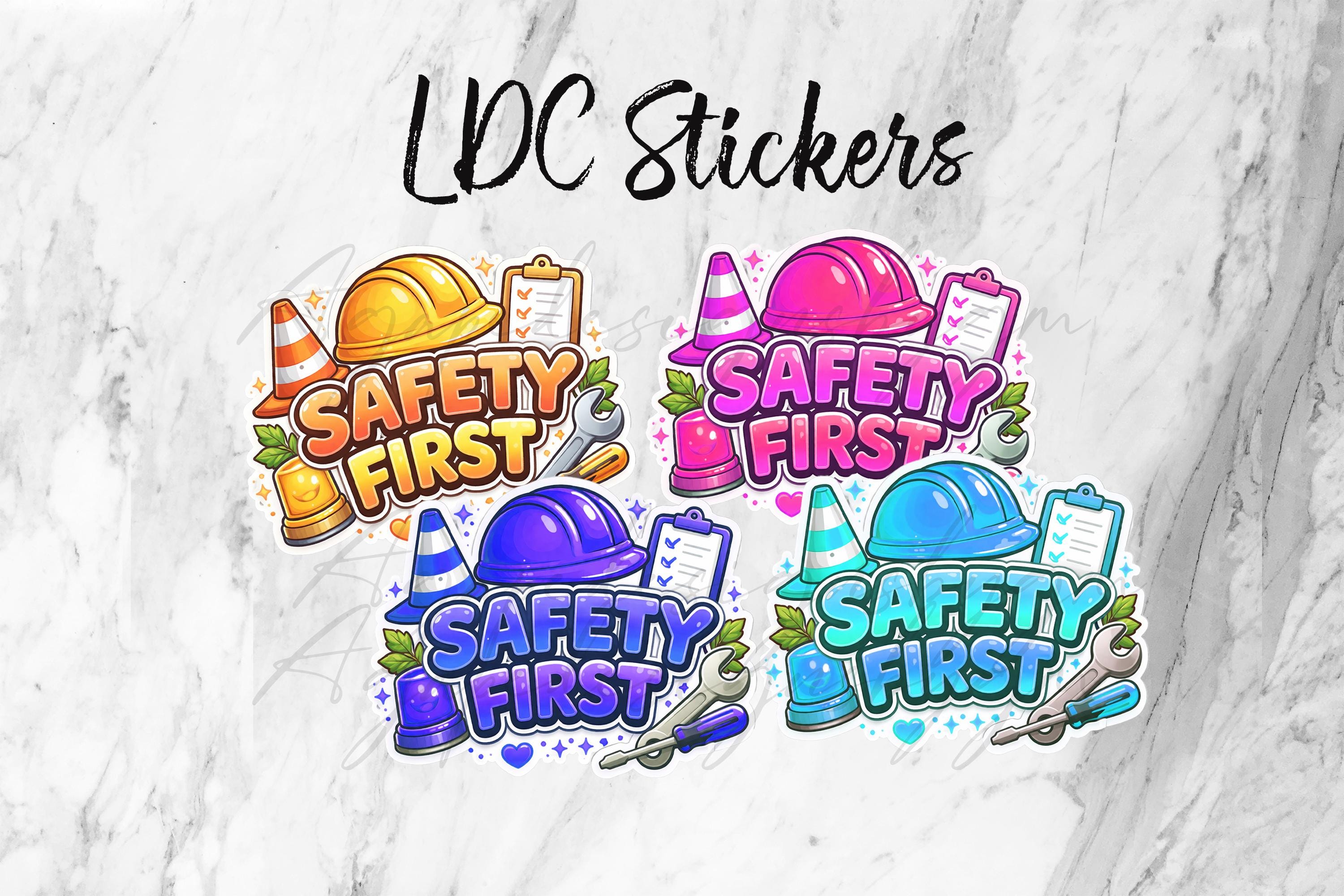 Security First Sticker Safety First LDC Construction Stickers (waterproof) Clear & Holographic ...