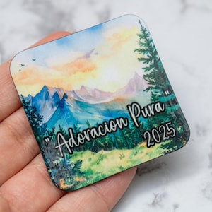Pure Worship 2025 Convention Magnets | 2 by 2 inch Magnets | Gifts for Special Convention 2025 | jw imán | Adoracion Pura imán |