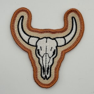 Longhorn Skull Embroidered Patch