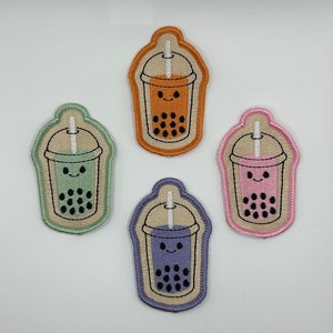 Bubble Tea Embroidered Patch
