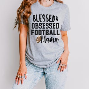 Football T-shirt Football Mom Shirt Football Mama Shirt Game Day Shirt Football Lover Shirt Touchdown Season Shirt Christmas Gift for Her