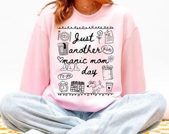 Funny Mom Life Sweatshirt for Women, Chaotic Motherhood Crewneck, Busy Mama Era Pullover, Relatable Mom Humor Gift, Busy Mom Sweater