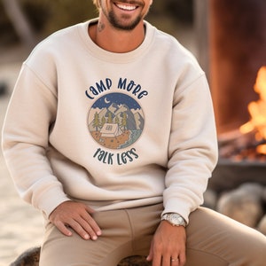 Camping Sweatshirt Outdoor Sweatshirt Campfire Sweatshirt Outdoor Hiking Pullover Camping Mode Sweatshirt Camper Mom Adventure Sweatshirt