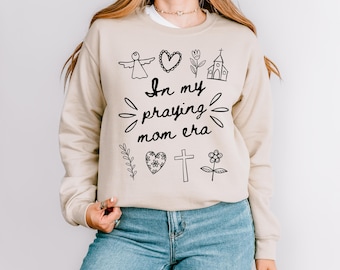 Moletom Faith Mama, Moletom Feminino Cristão, Camiseta para Mães que Oram, Blusa Fofa para Mães da Igreja, Presente para Mães Religiosas, Ideia de Presente para Mães