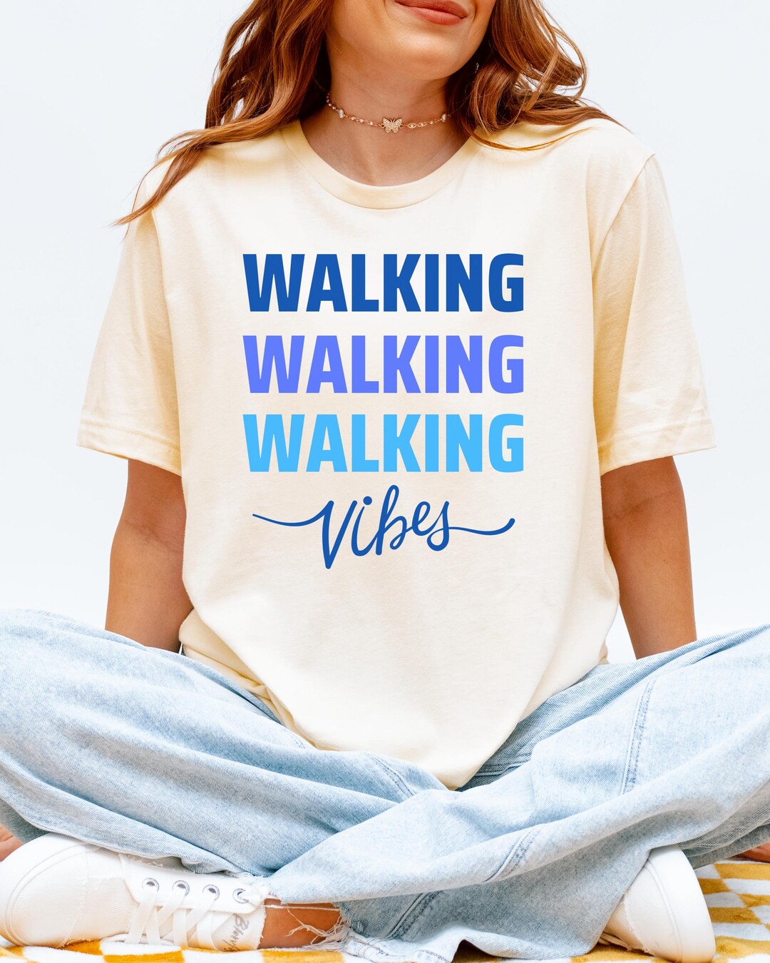 Daily Walk Motivation Shirt, Fitness Walking Tee for Women, Cute ...