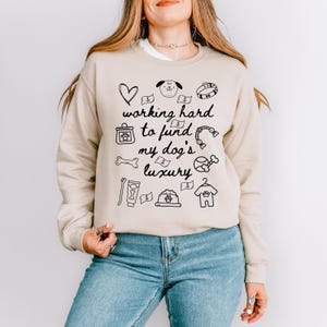 Hunde Mama Sweatshirt Hunde Mama Lustiges Hunde Sweatshirt Fell Mama Sweatshirt Lustiges Hunde Sprüche Womens Crewneck Muttertags Sweatshirt für Sie