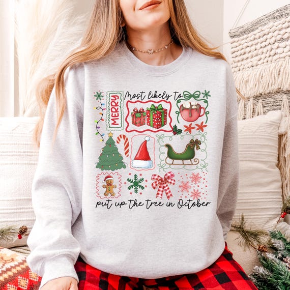 Sudadera navideña para mujer, Navidad divertida, Navidad linda