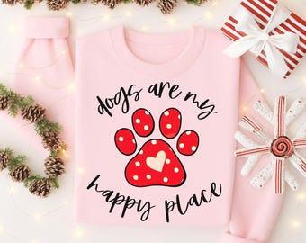 Schattig sweatshirt met pootafdruk, sweater hond moeder, hondenliefhebber ronde hals, huisdier moeder cadeau, gezellig puppy shirt, cadeau hond eigenaar, kleding dierenliefhebber