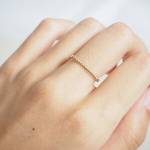 Beaded Gold Filled Ring, 14K Gold Filled Stacking Ring, Dainty Gold Filled Ring, Simple Everyday Jewelry, Gift for Her, Minimalist Ring image 3