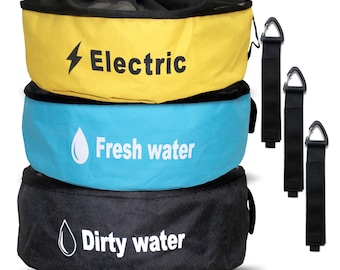 3 Pack Waterproof Hose & Accessories Storage Bags for Home, Work Van, Camper, RV or Boat – Ships from Florida, US