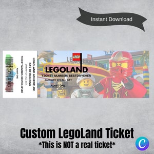 LEGOLAND Digitales personalisiertes Ticket – Überraschungsgeschenk – personalisierbar – sofortiger Download (dies ist kein echtes Ticket)