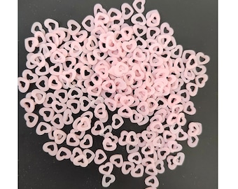 Glow in the Dark Heart Cutout Polymer Clay Slices, Luminous Slices, Decoden, Slime Supplies, NON-EDIBLE