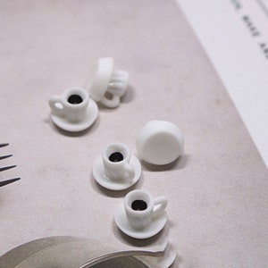 4 Resin Mini Coffee Cups, Dollhouse Food, Cute Coffee Cup, Resin Food, Fake Food, NON-EDIBLE