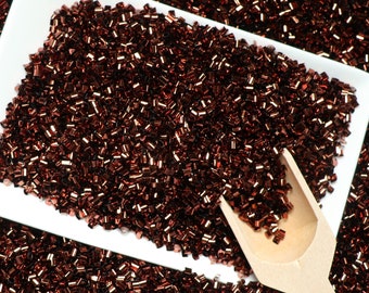 Brown Metallic Crispy Bingsu Beads for Crunchy Slime, Straw Beads, 3D Glitter, Metallic Beads, Slime Supply